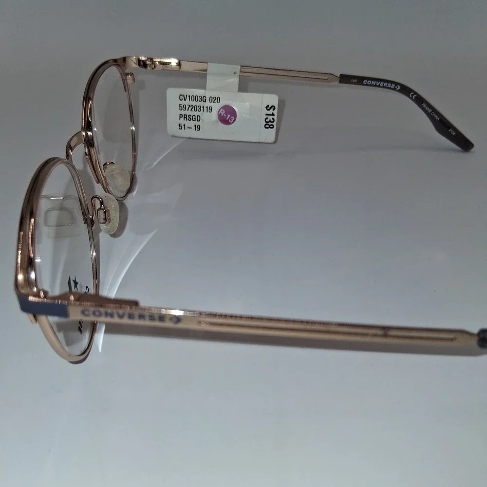 NEW CONVERSE CV1003-51  19 140 MATTE BLACK ROSE GOLD Eyeglasses